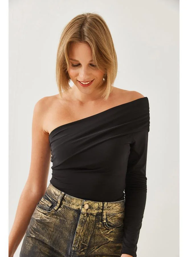 Ginger One Shoulder Draped Top